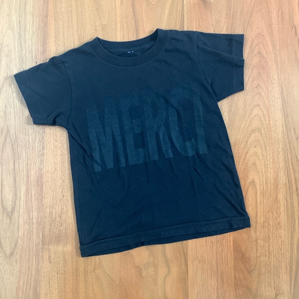 Black on Black Merci Tee by Hugo Loves Tiki - Size 4
